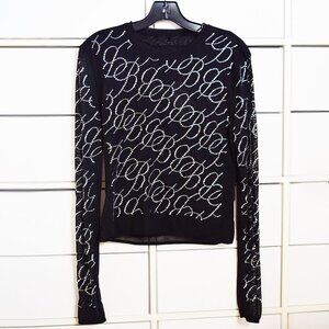 "5/$35" NEW Rhinestone-embellished Top with Letter B Monogram in Tulle